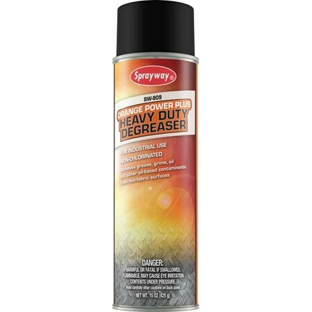 SPRAYWAY Orange Power Plus Heavy Duty Degreaser, 20oz, 12PK SW909